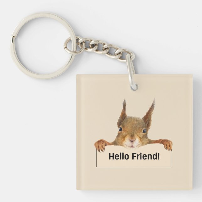 Hej Friend Funny Squirrel Personlig (Framsidan)