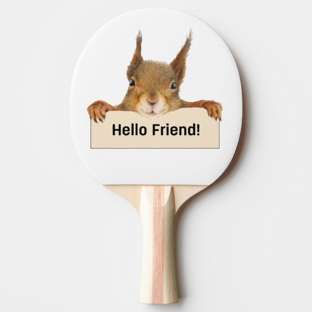 Hej Friend Funny Squirrel Pingisracket (Framsidan)