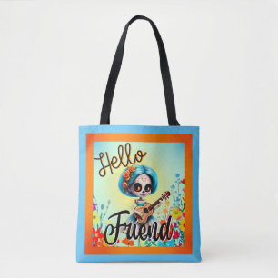 Hej Friend Sugar Skull Tygkasse