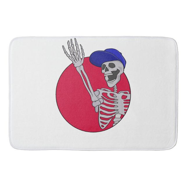 Hej Friends Coola och Funny Skeleton Badrumsmatta (Framsidan)