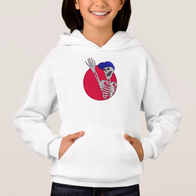 Hej Friends Coola och Funny Skeleton T Shirt (Framsida)