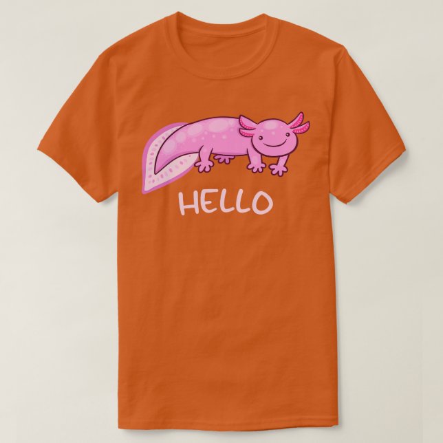 Hej Funny Axolotl T Shirt (Design framsida)