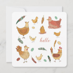 Hej Funny Hen Pun Cute Farm Chickens
