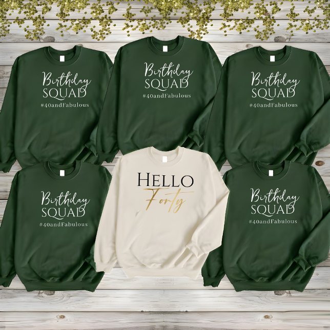 Hej Fyrtio födelsedag 40:e Party-Långärmaden T Shirt (Skapare uppladdad)