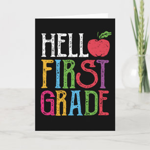 Hej gåva till elev i första klass på första skolda kort