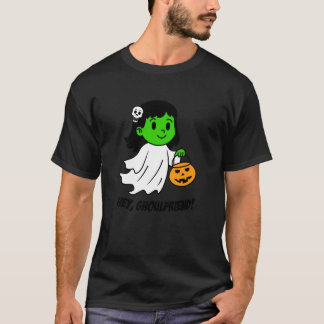 Hej Ghoulvän Ghoul Halloween Söt Punsjuka Tjej T Shirt