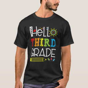 Hej Gif tredje Klass Roligt 3Rd Klass Back to scho T Shirt