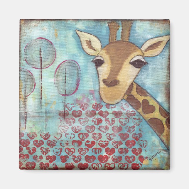 Hej ~ Giraffe Magnet (Framsidan)