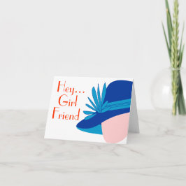 Hej Girl Friend Diva Note Card Kort