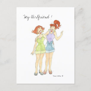 Hej Girlkompis Postcard Vykort