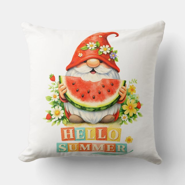 Hej Gnome Sommar Kudde (Framsida)