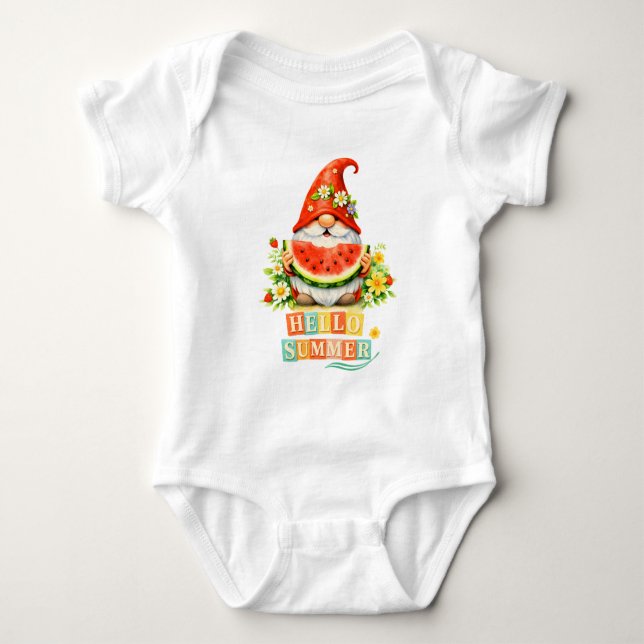 Hej Gnome Sommar T Shirt (Framsida)