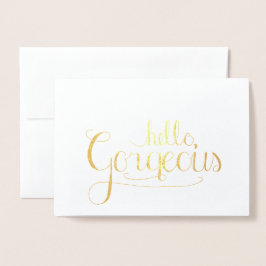 Hej Gorgant Foil Greeting Card Folierat Kort