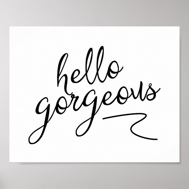 Hej Gorgantal Anpassningsbar Skriv ut Poster (Framsidan)