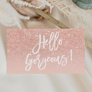 Hej gorgisk elegant, typografi ro guld visitkort