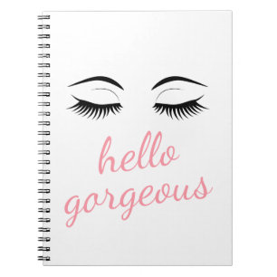 Hej Gorgo med Söt Eyelash Glamous Anteckningsbok