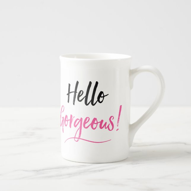 Hej Gorgous Benporslin Mugg (Höger)