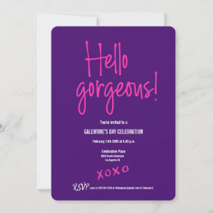 Hej gorgous Galentine's Day XOXO Lila dam Inbjudningar