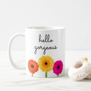 Hej Gorgous Gerbera Daisy Girly Chic Blommigt Kaffemugg
