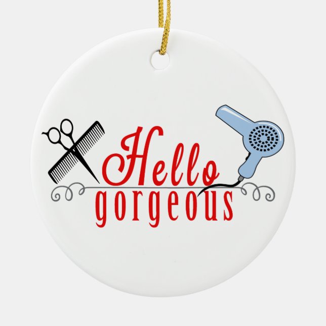 Hej Gorgous Julgransprydnad Keramik (Framsidan)