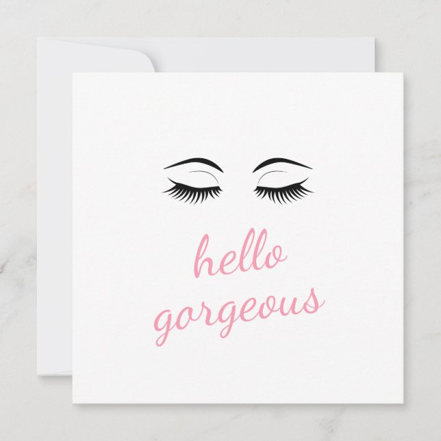Hej Gorgous med Söt Eyelash Glam Birthday (Framsida)