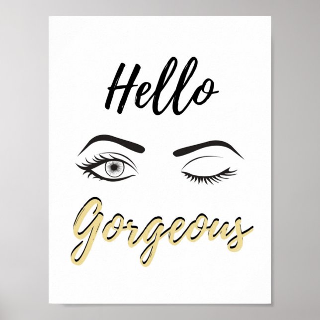 Hej Gorgous! - Motiveringsmur Poster (Framsidan)