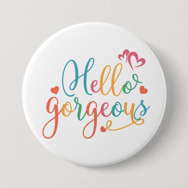 Hej Gorgous Multi Färg-knapp Knapp (Framsida)