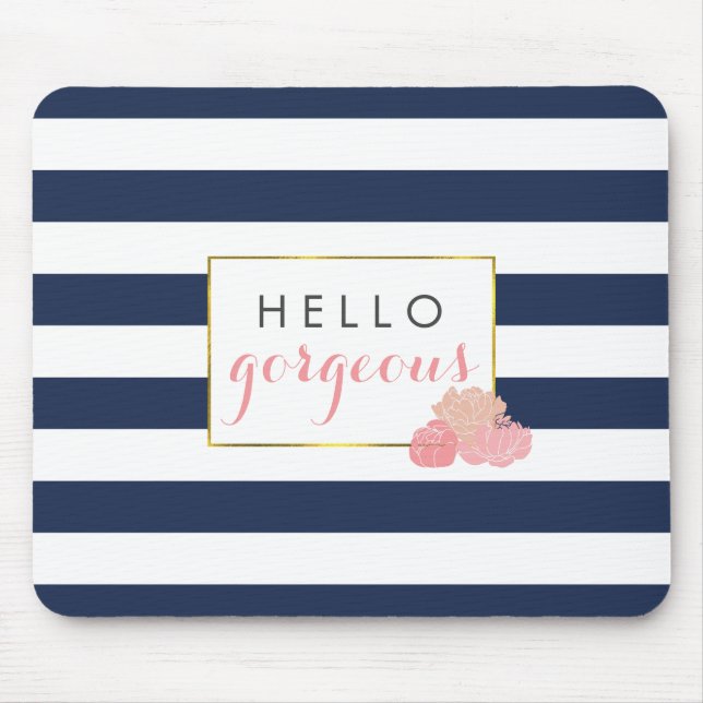 Hej Gorgous | Navy Rand &  Peony Musmatta (Framsidan)
