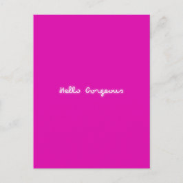 Hej Gorgous Neon | Rosa Girly Modern Luminous Vykort