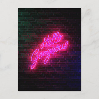 Hej Gorgous - Neon SIgn Vykort
