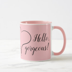 Hej Gorgous Rosa Girly Mugg