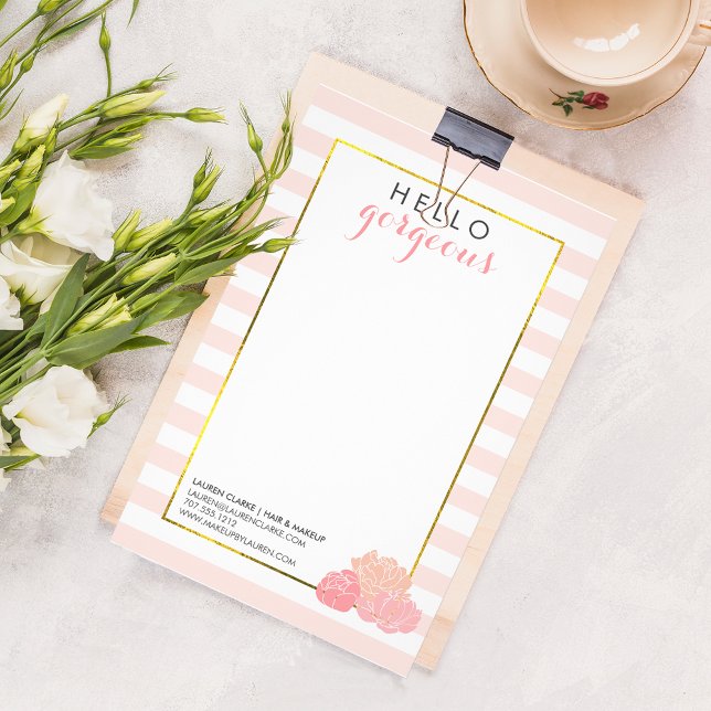 Hej Gorgous Rosa Rand och  Peony Flygblad (Skapare uppladdad)