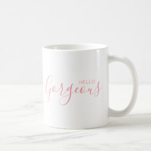 Hej Gorgous Rosa Script Modern Coffee Mugg