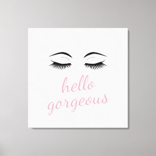 Hej Gorgous & Söt Eyelash Glamous Canvastryck
