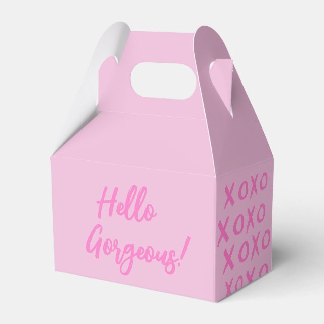 Hej Gorgous! XOXO rosa Cute-favoritruta Presentaskar (Framsidan Sidan)