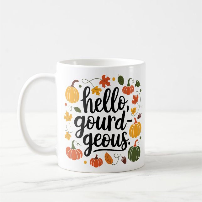 Hej gourdgeous, hej fall kaffemugg (Vänster)