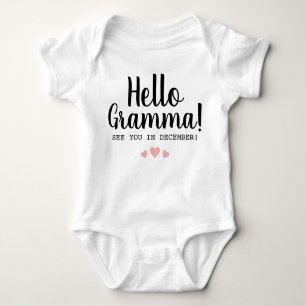 Hej Gramma Gravid Meddelande T Shirt