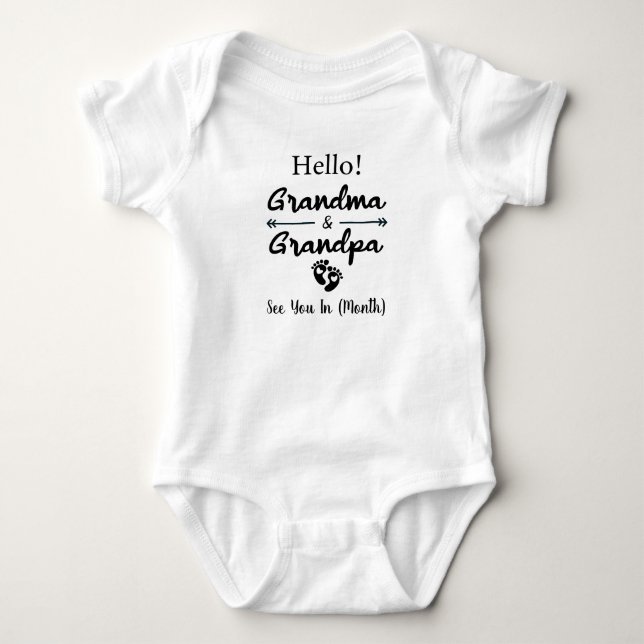 Hej Grandma and Grandpa Gravid annons T Shirt (Framsida)