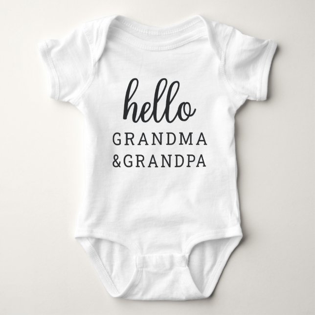 Hej Grandma and Grandpa Gravid annons T Shirt (Framsida)