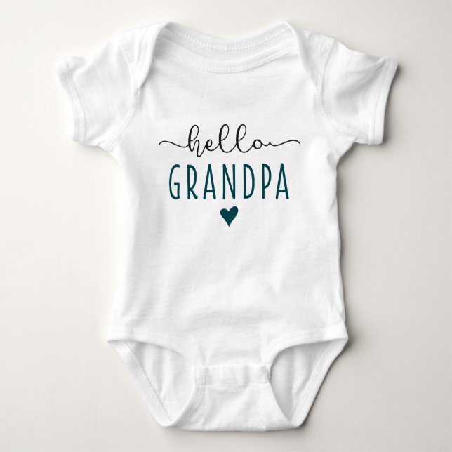 Hej Grandpa Gravid-meddelande T Shirt (Framsida)