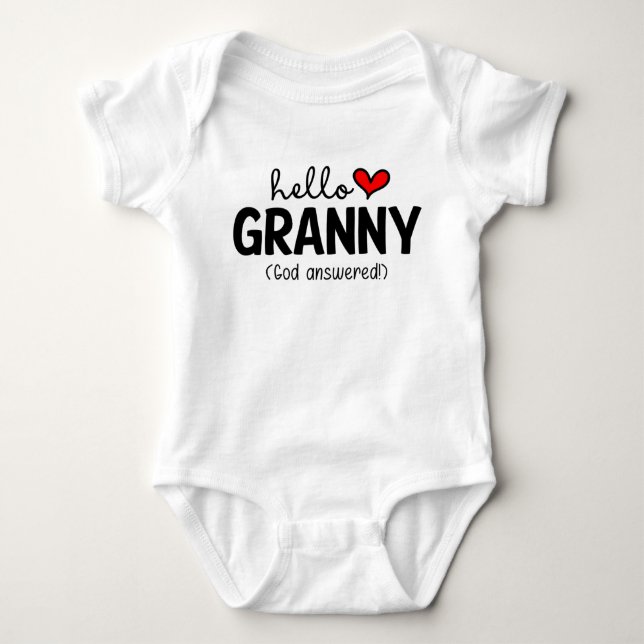 Hej Granny Gud svarade bön T Shirt (Framsida)
