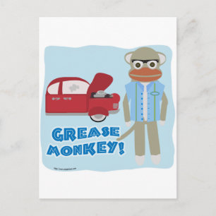 Hej Grease Monkey Vykort