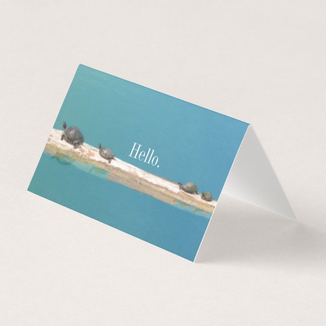 "Hej" Greeting-kort för turturturumsfamiljen Kort (Framsida)