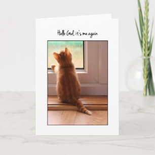 Hej Gud, det är jag igen kitten Blank inuti Kort