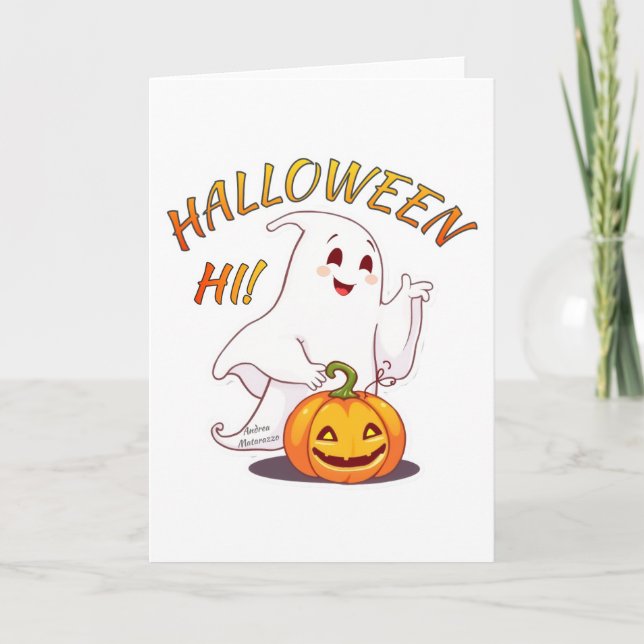 Hej! Halloween Helgkort (Framsida)