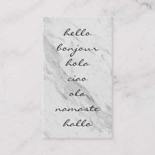 Hej Hälsning / Marble Visitkort
