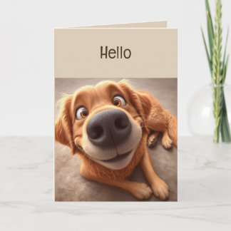 Hej Hälsningar Tänker på dig Kul Rolig Hund Kort