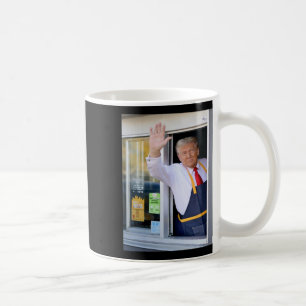 Hej, hämta din burger Donald Trump Cooks Fries Wor Kaffemugg