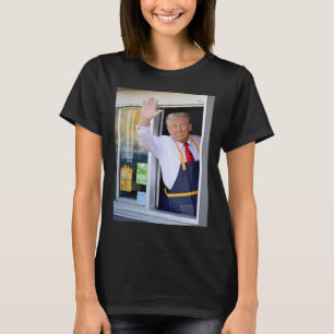 Hej, hämta din burger Donald Trump Cooks Fries Wor T Shirt