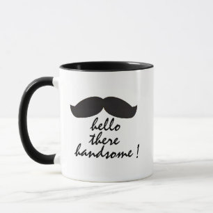 Hej Handsome-meddelande mugg-gåva till pojkvän Mugg